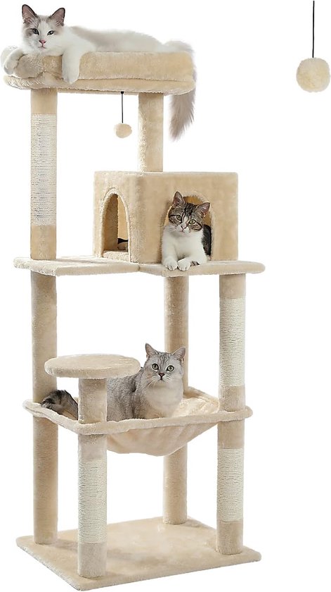 Krabpaal Krabboom Kattenboom Beige-Bruin 200cm Kopen | Katten Accessoires