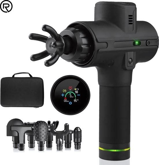 Regentech® Massage Gun M1 Professioneel Zwart met LCD en - Regentech® - €89,95