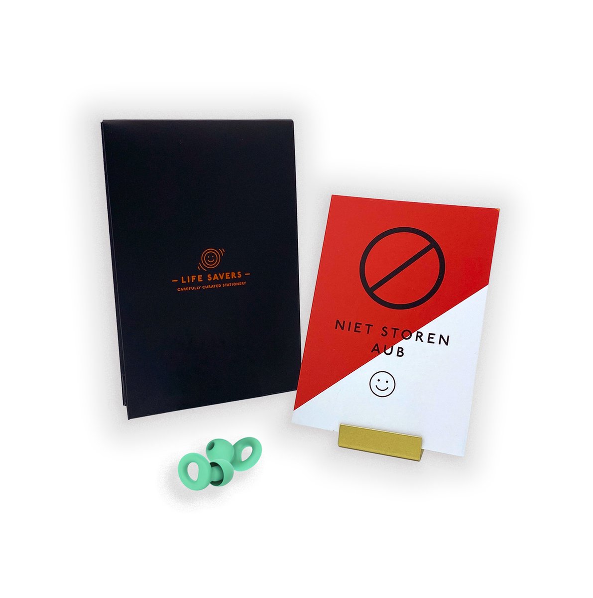 Goedkoopste LIFE SAVERS | Focus Set | Earplugs to Focus | Focuskaartje/Niet Storen | Oordoppen en focuskaartje om te concentreren | Oordopjes | Focuskaart | Niet Storen | Concentratie | Focus | Noice Cancelling | 27dB | Stijlvol | Cadeau | Cadeauset | Mint