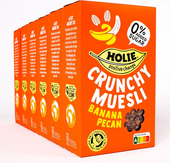 Foto: Holie s crunchy muesli banana pecan 6x 400gr