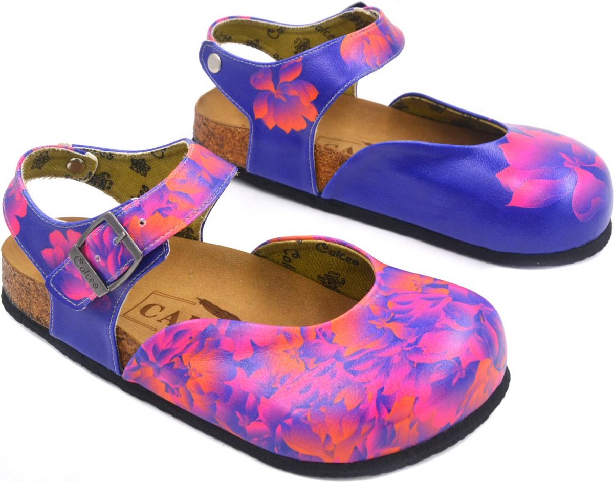 GOBY Clogs met Bloemen Handgemaakt Hoge Kwaliteit