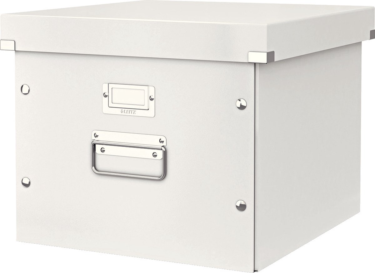 Leitz Click & Store Opbergdoos voor Hangmappen - Archiefdoos tot A3 Formaten - 35.7 x 28.5 x 36.7cm (BxHxD) - Ideaal voor Kantoor en Thuiswerken - Wit