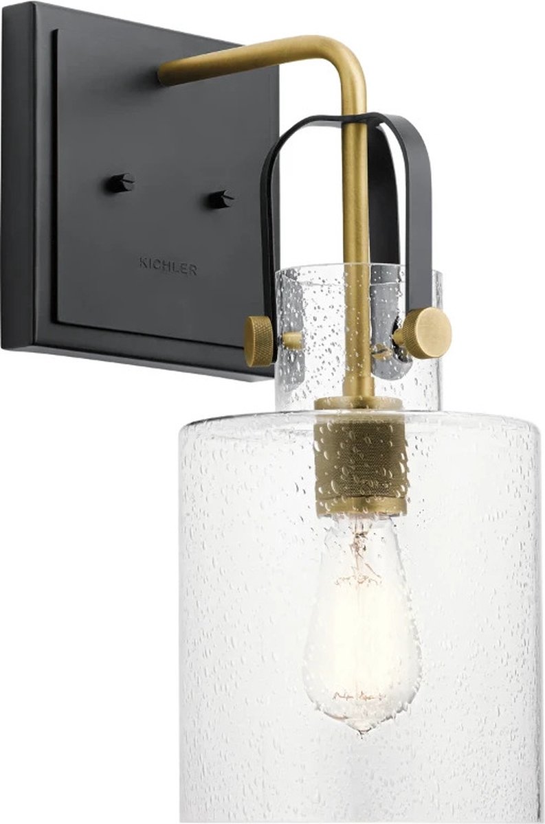 Kichler LED Wandlamp Kitner | 1X E27 Max 60W | Natural Brass
