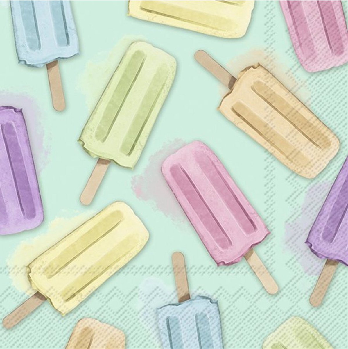 Servetten "Glaces Turquoise" 33x33 cm