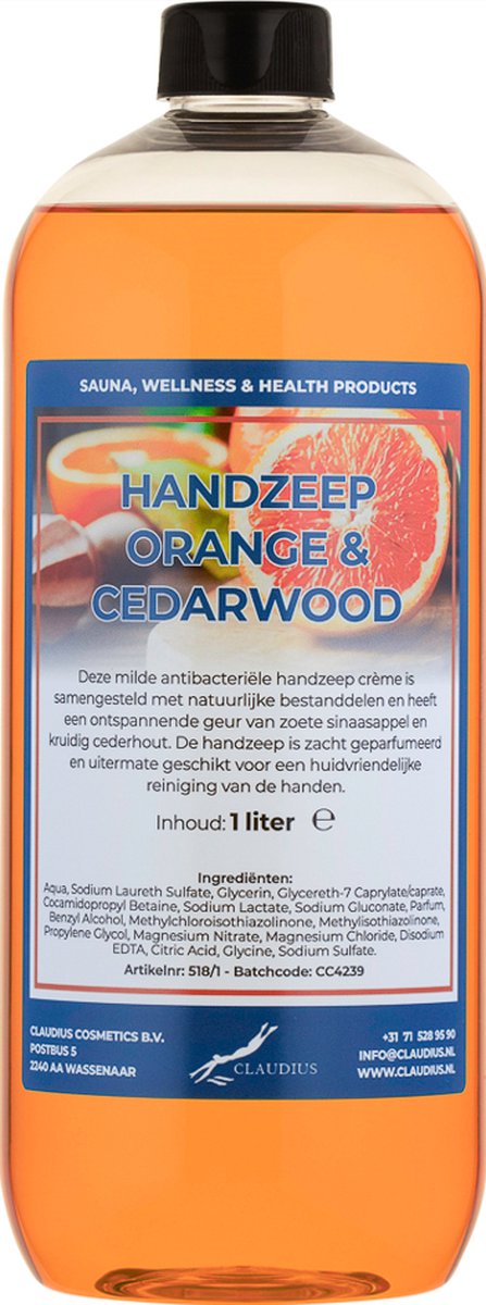 Goedkoopste Handzeep Sweet Orange & Cedarwood 1 liter