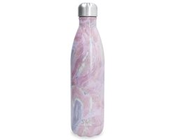 S'well Stainless Steel Reusable Water Bottle, 750ml, Geode Rose, Drievoudig geïsoleerde en lekvrije drinkfles voor warme en koude dranken tot 48 uur koud/24 uur heet