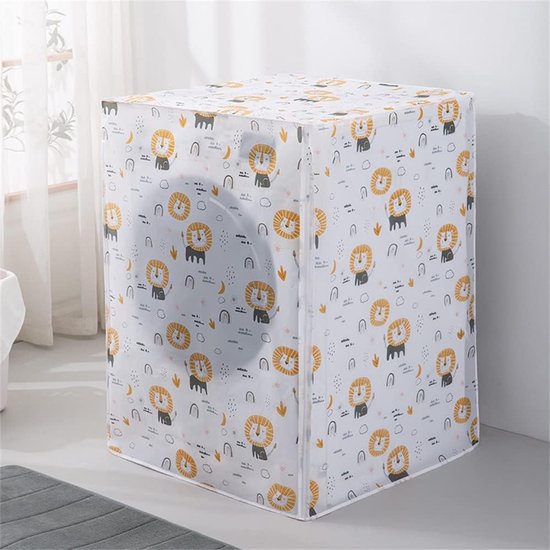 IBBO Shop - Wasmachine hoes - Wasmachine hoover - Wasmachine beschermer - Wasmachine overtrek - Waterdichte bescherming - Wasdroger beschermhoes - Hoes Cactus - 9 Kg - 63 x 62 x 85 cm - leeuw