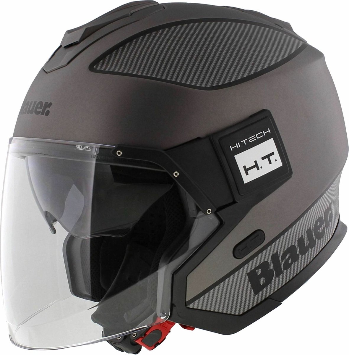 Blauer Solo jet helm titanium carbon zwart XS
