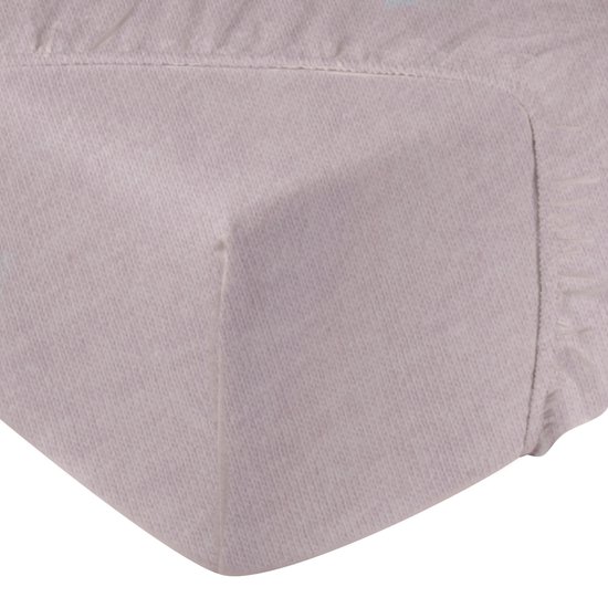 DoubleDry Jersey Stretch Hoeslaken - 100% Katoen - Tweepersoons 180x200 cm - 25cm Matrasdikte - Rondom Elastiek - Licht Lila