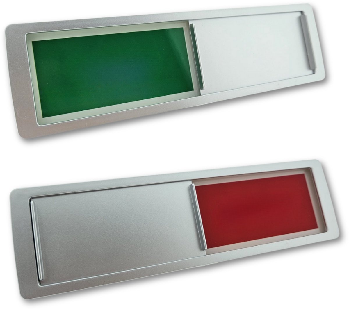 CombiCraft schuifbordje met "Groen-Rood" in zilver 178 x 50 mm - set van 5