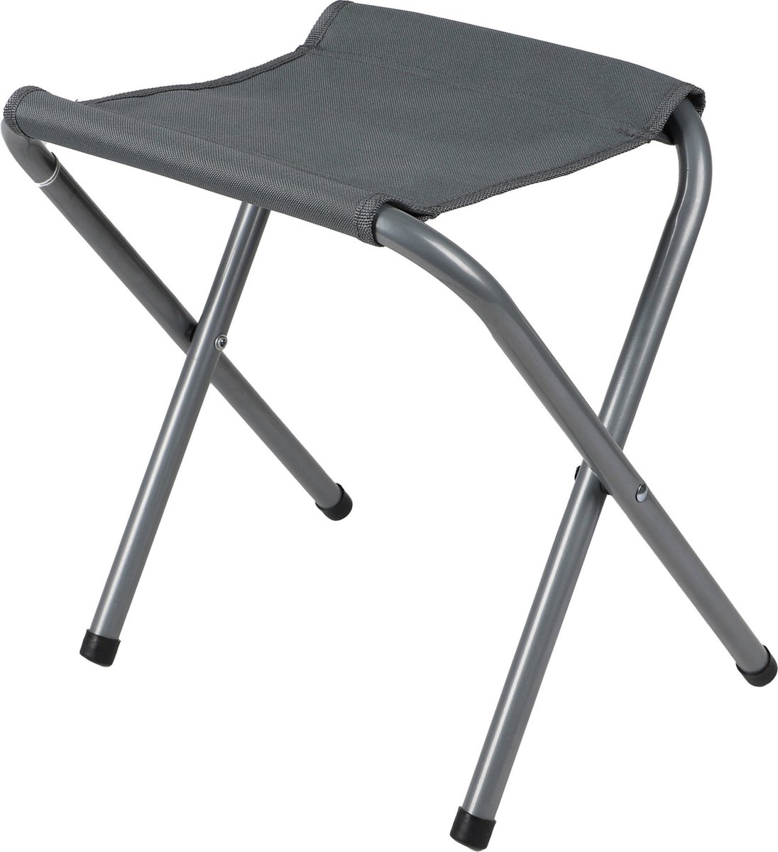 Sunnydays Camping/outdoor krukje - Inklapbaar - grijs - 33 x 27 x 35 cm - metaal/polyester
