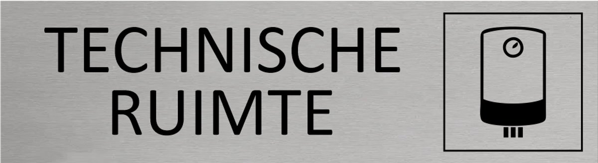 CombiCraft Aluminium deurbordje Technische ruimte 165x45mm - per stuk