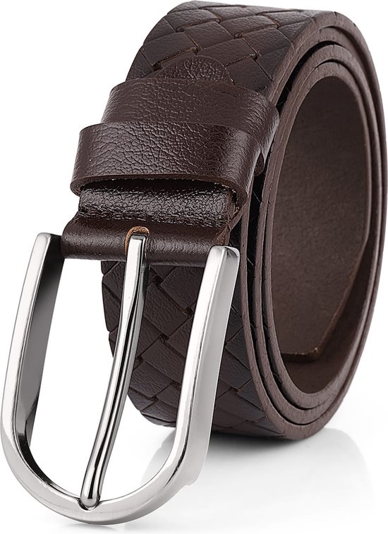 Cartvelli leren riem heren bruin 110 cm - volnerfleer 40 mm - echt leer - Made in Germany - kortbaar - Leather Belt men brown cognac - voor jeans, pak & chino