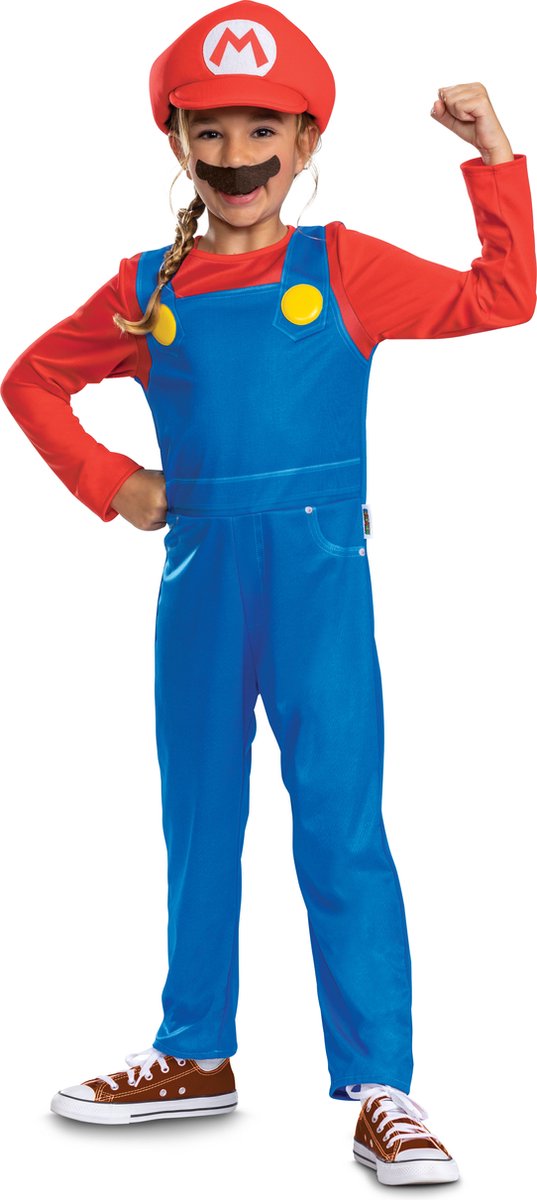 NINTENDO - SUPER MARIO BROS, Mario Elevated Fancy Aankleden, Maat M (7-8 jaar), Kind