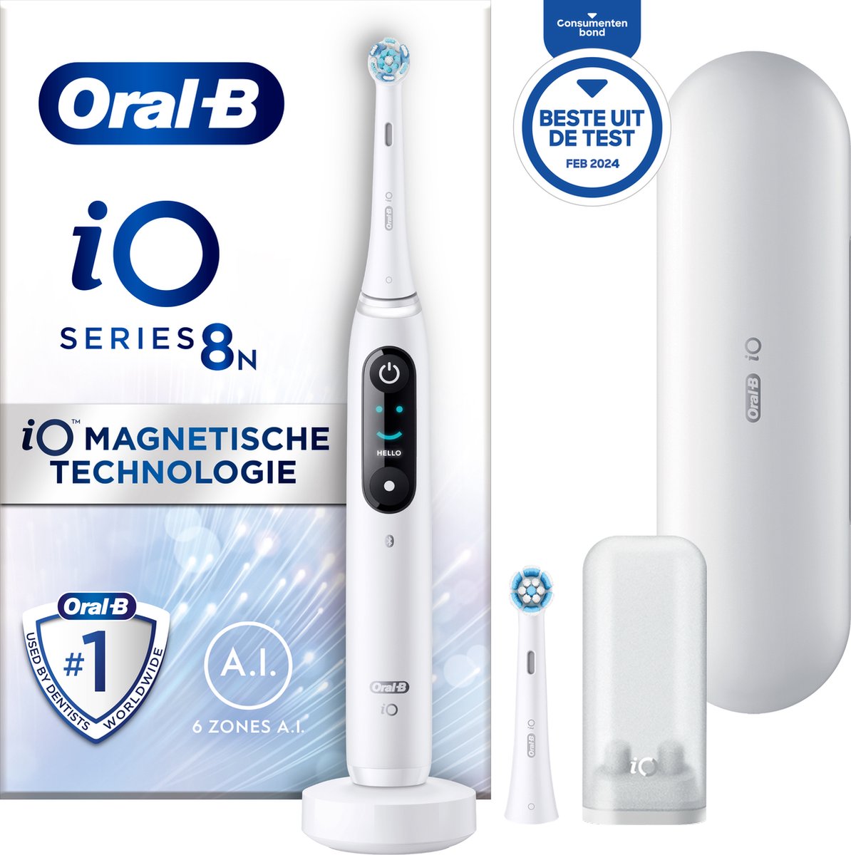 Afbeelding 2 van Oral-B iO 8N Elektrische Tandenborstel - Wit