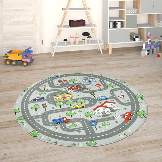Paco Home Kindervloerkleed Kinderkamer Babykleed Stratenvloerkleed