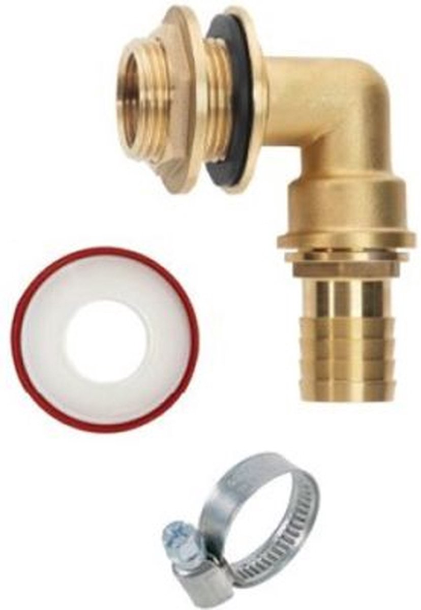 GEKA Regenton aansluiting 90 graden tuit 3/4 inch - set