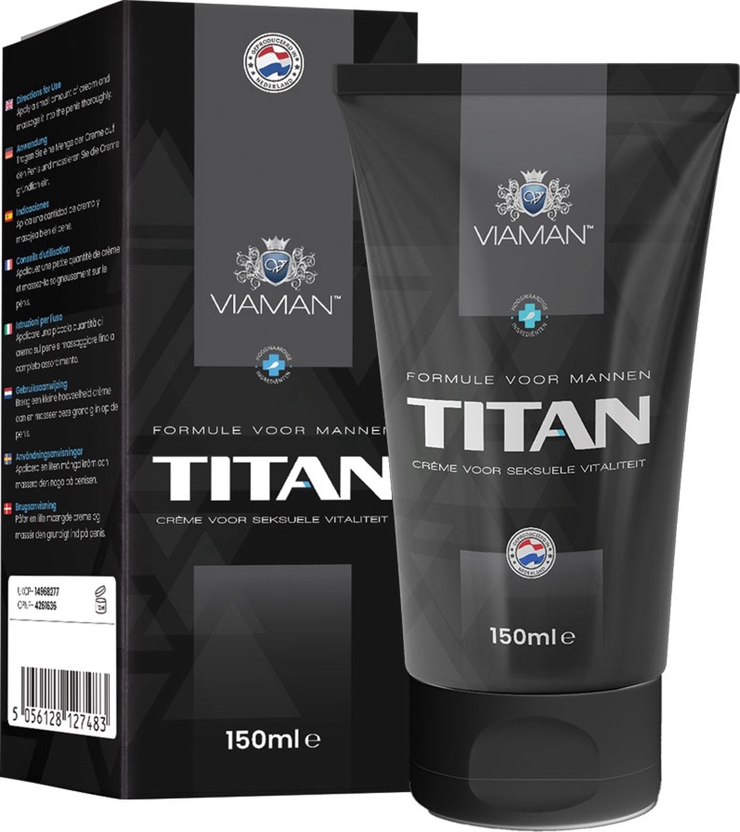 Goedkoopste Viaman Titan - Erectiecrème - Helpt tegen impotentie - Natuurlijke penis crème voor een vollere en langere erectie - Stimuleert doorbloeding penis - Veilig en makkelijk in gebruik - 150 ml