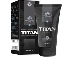 Viaman Titan - Erectiecrème - Helpt tegen impotentie - Natuurlijke penis crème voor een vollere en langere erectie - Stimuleert doorbloeding penis - Veilig en makkelijk in gebruik - 150 ml