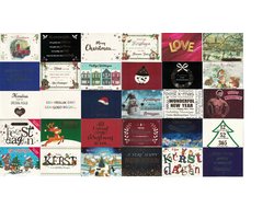 30 Losse Kerstkaarten - Foto fun mail - 10x14 - Super sortering - Funny mail kerstkaarten - Inclusief Enveloppen - 30 Verschillende Dessins - Pakket B - X-mas - Fijne feestdagen -Happy New Year - Blanco -cadeau cards - geldkaart