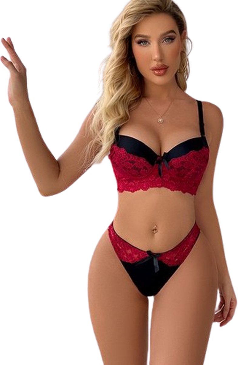 Goedkoopste Erotische Push-up lingerie set | Beha String | Licht verstelbaar | Verleidelijke sexy uitstraling | Bikini | Zeer goede kwaliteit
