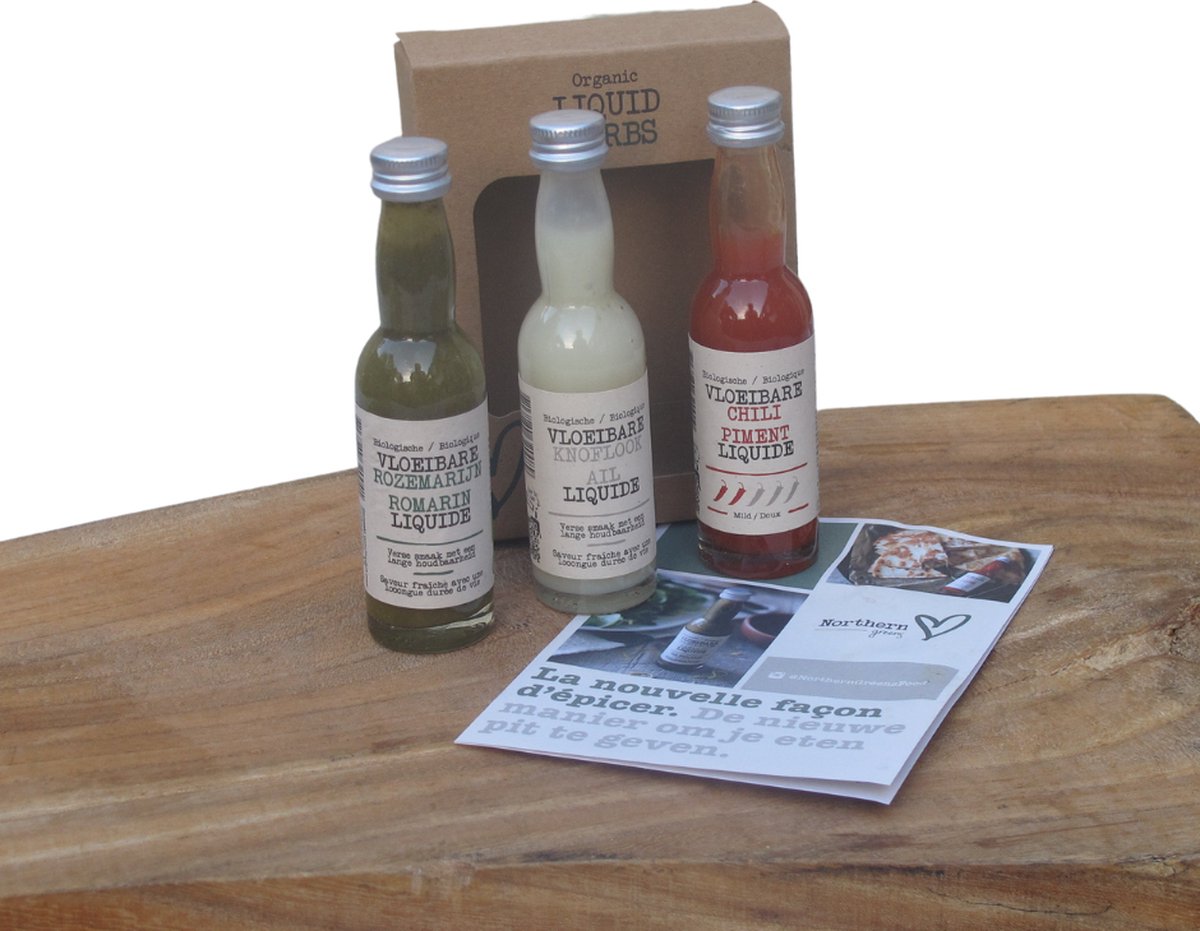 Goedkoopste Plant maker - Biologische vloeibare kruiden - geschenkverpakking 3x 40 ml When Italy meets Denmark Basilicum, Knoflook, Chili - Glutenvrij & 100 natuurlijk