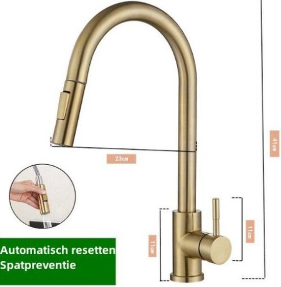 1 STKS Keuken Pull-Out 2-Weg Mixer Kraan Warm en Koud Mixer 360 Graden 1 STKS Keuken Pull-Out 2-Weg Mixer Kraan Warm en Koud Mixer 360 Graden