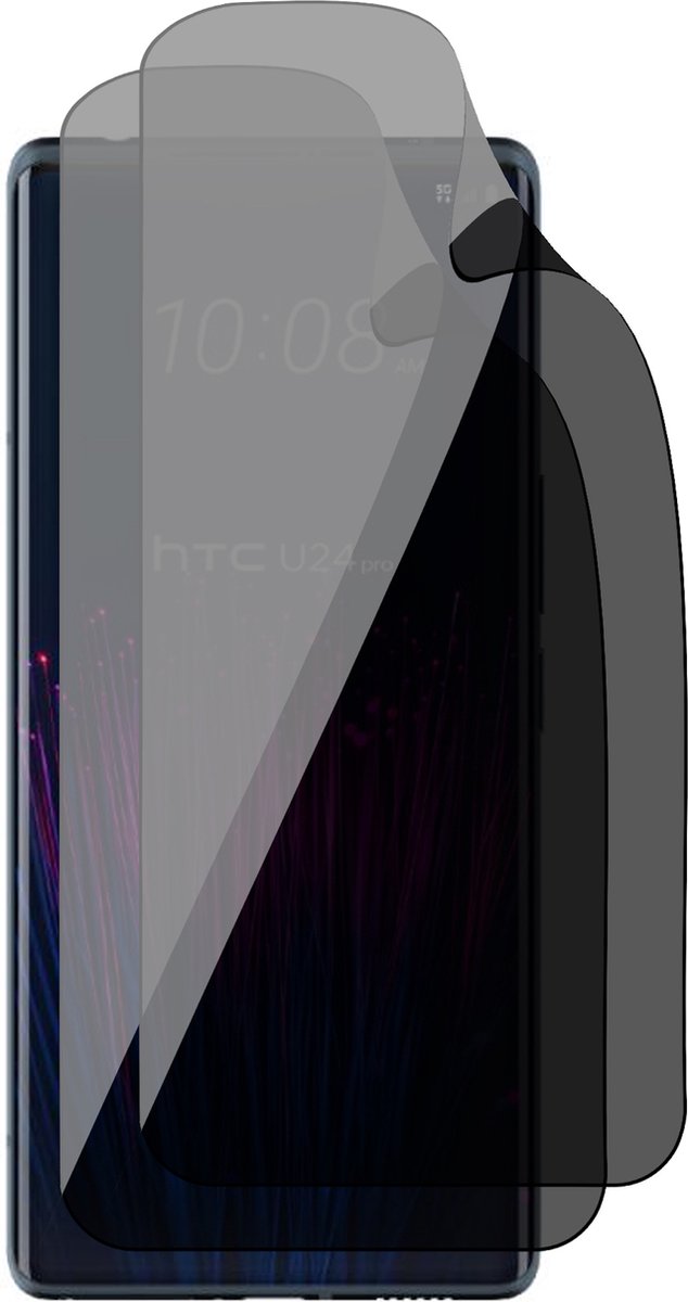Privacy Screenprotector geschikt voor HTC U24 Pro - 2x FlexGuard Screen Protector