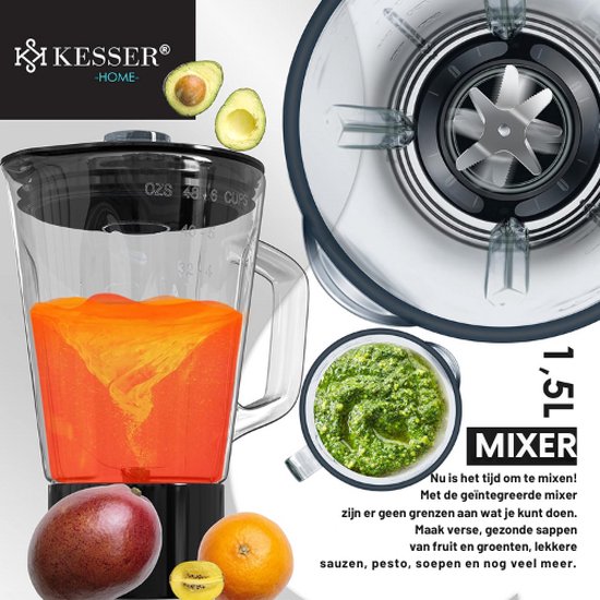 KESSER® Keukenrobot - Keukenmachine - Foodprocessor - Keukenrobots - Keukenmachines - Keuken Machine - Keukenmixer - Foodprocessor 1700 Watt - Deegmachine van KESSER® — afbeelding 5