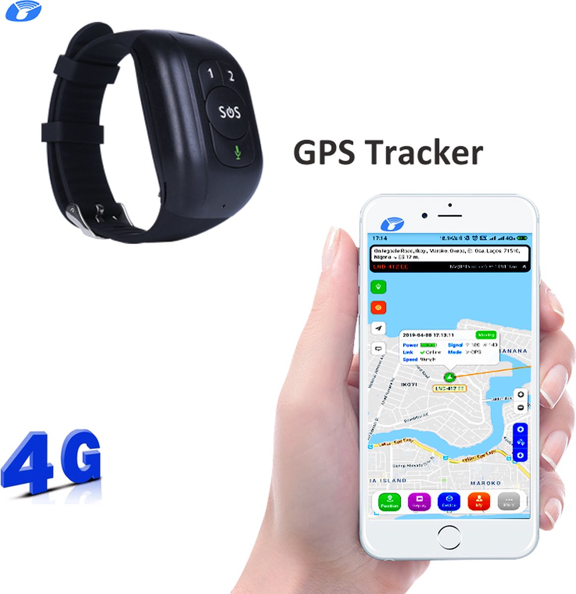 SOS-Noodknop GPS Tracker Horloge Voor Kinderen