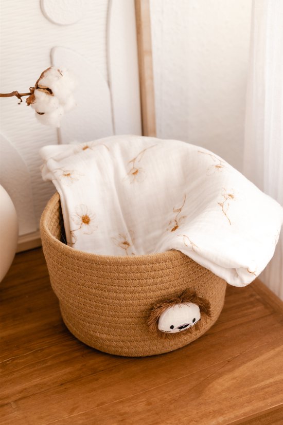 Commodemandje leeuw jungle - jute - medium - commodemandjes - commode organizer - babykamer decoratie - babykamer accessoires — afbeelding 5