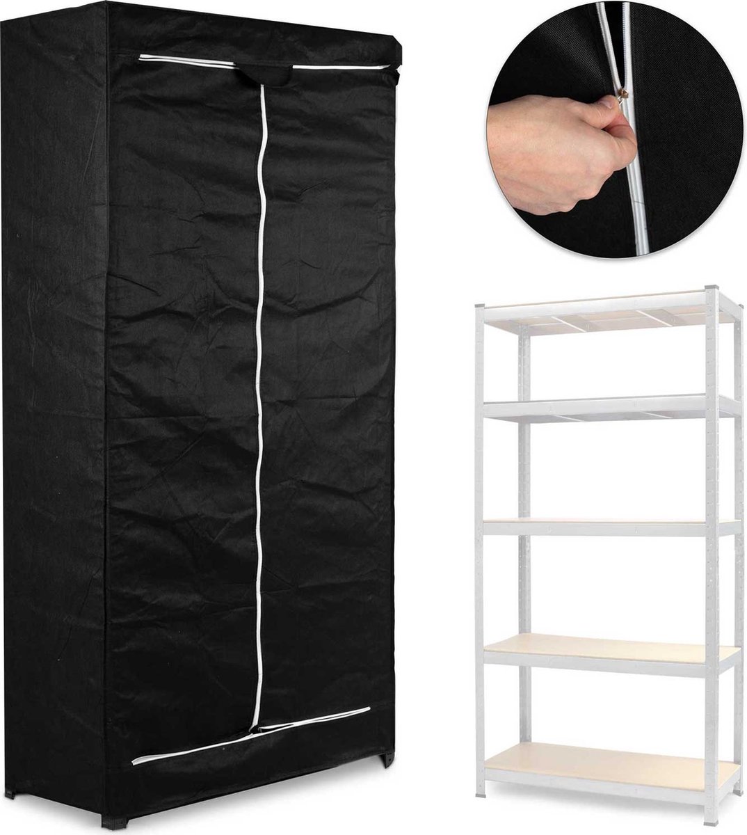 Beschermhoes voor de plank 180 x 90 x 40 cm - zwart