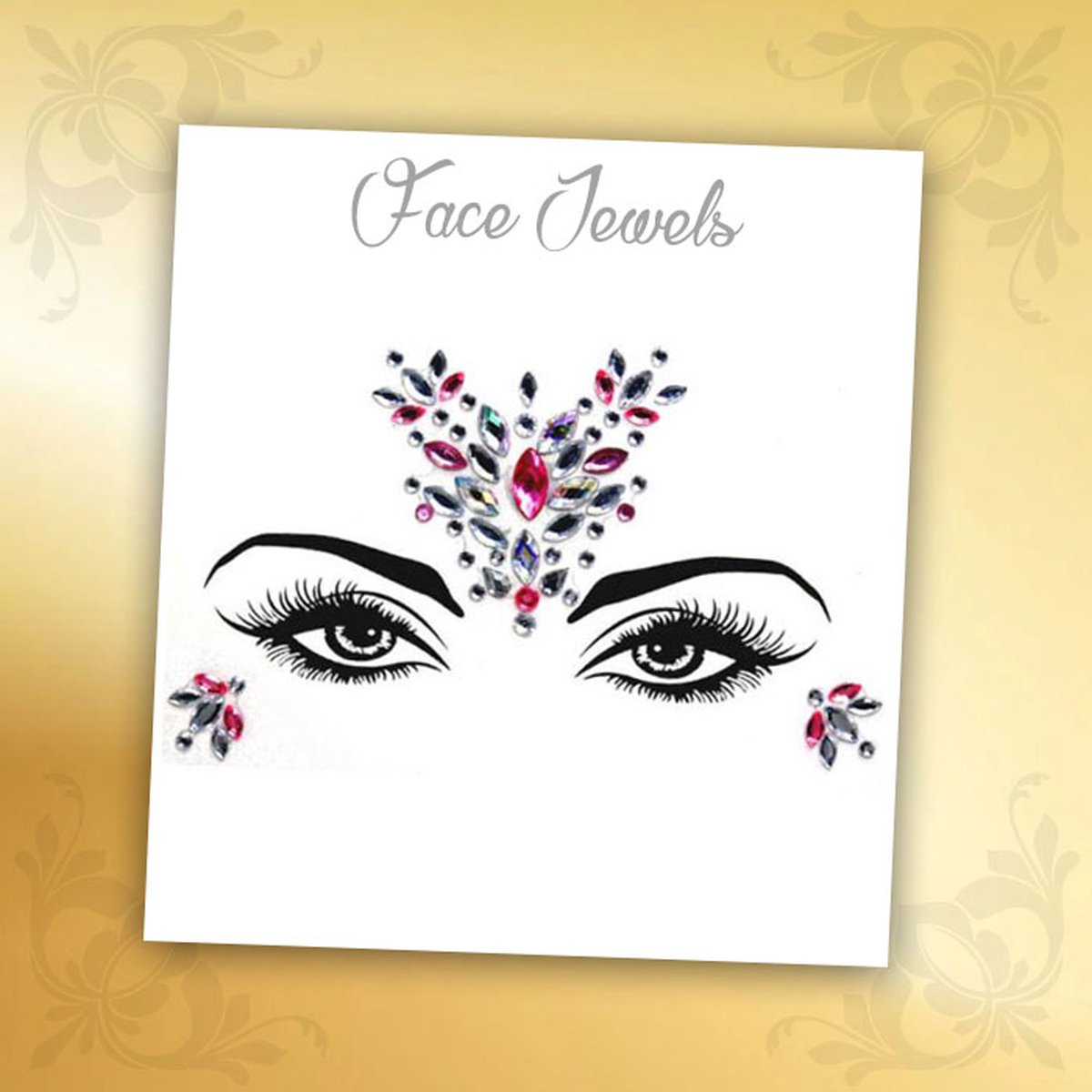 Glitter Face Jewels Diamant - Festival Zilver Glitters - Steentjes Strass met Plaklaag - Plak Diamantjes voor Lichaam en Gezicht - Rhinestone Diamonds Gems Euphoria - Versiering Make-up