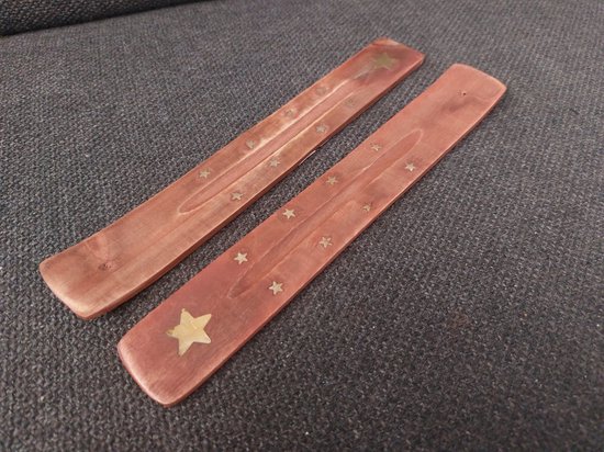 Porte-Encens en Bois - Set de 2 - Marron | Système de fixation pour GPS pour bâtons d'encens - Porte-encens - Encens Système de fixation pour GPS en bois | 2 pièces