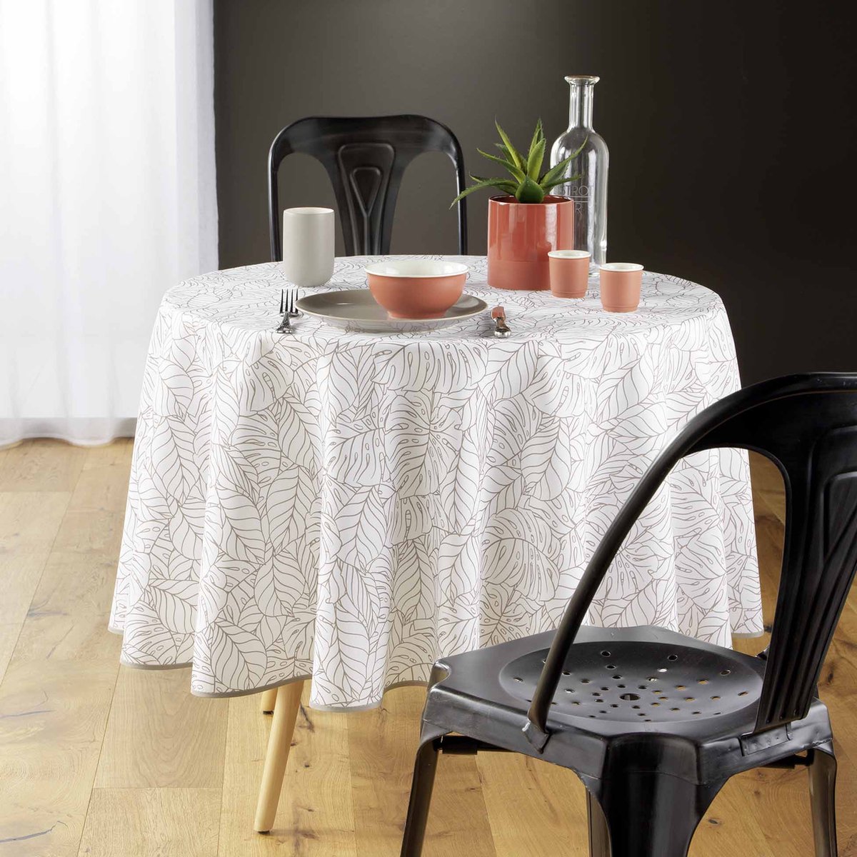 Ronde tafelkleed met print SOLEA, Ø 180 cm
