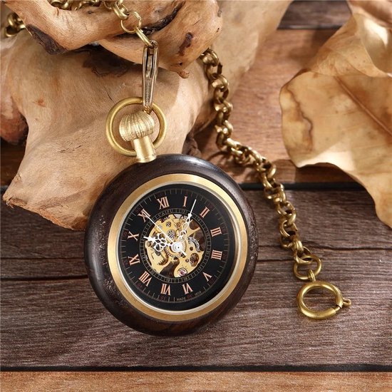 Vintage Zakhorloge Skeleton met Handmatige Opwinding