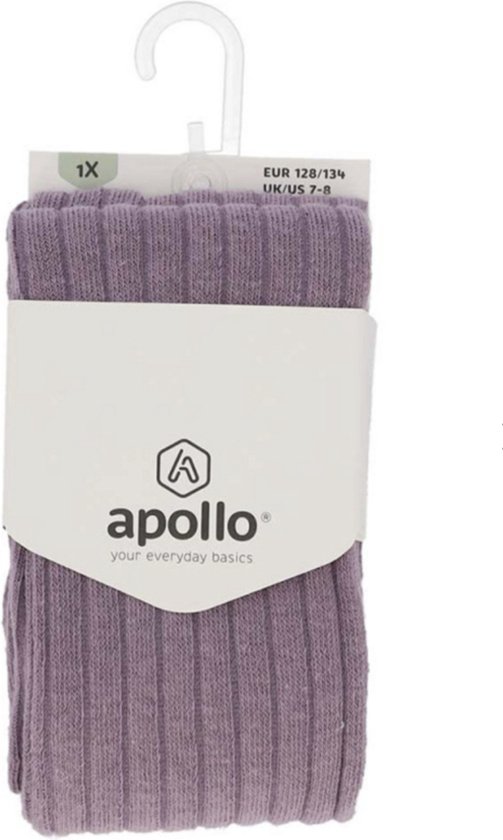 Apollo - Collants - Violet - Côtes - Patron - Taille 116/122
