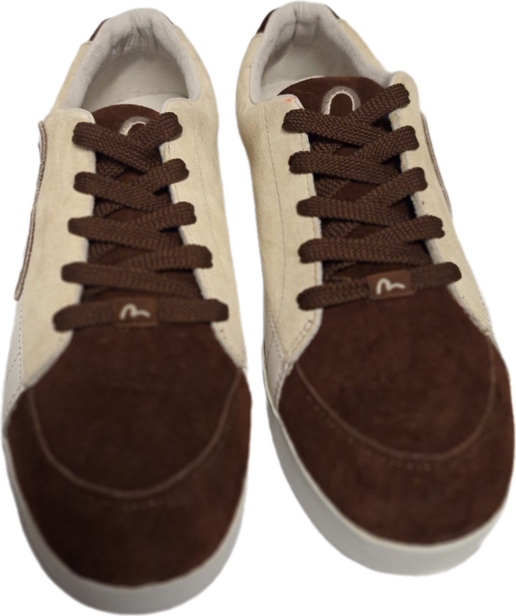 EVISU-SNEAKER-KENDAI2-SUEDE-IVORY/BRWN-SIZE44