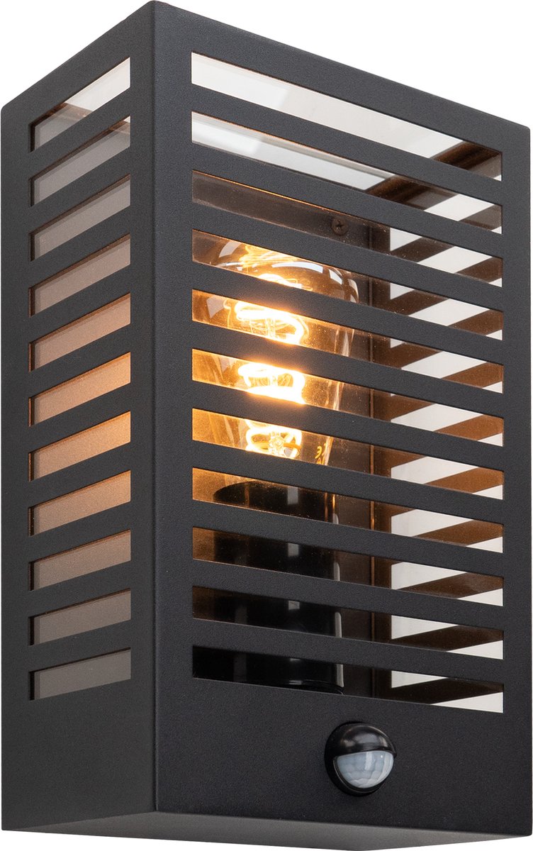 EGLO Alamonte 3 Wandlamp Buiten - E27 - 295 cm - Sensor - Zwart