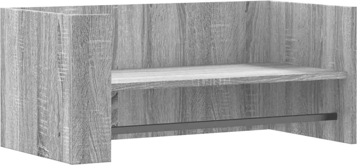 vidaXL Wandschap - 70,5x35x30,5cm - bewerkt - hout - grijs - sonoma - eikenkleurig grijs sonoma eiken