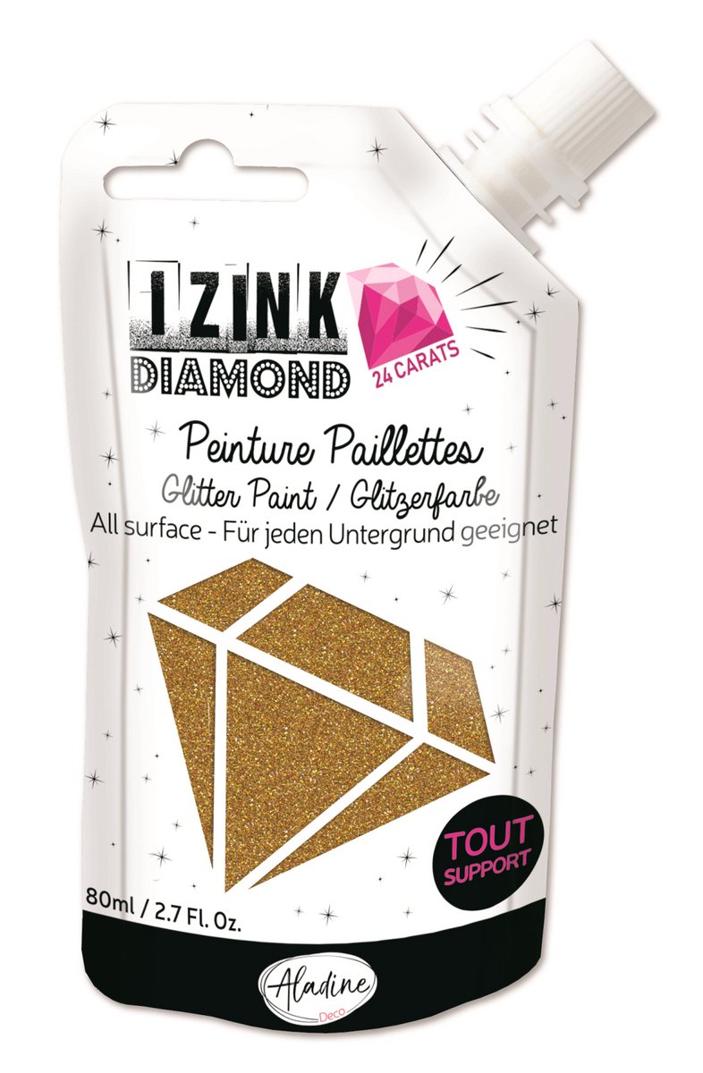 Goud 24 karaat Glitterverf Izink Diamond