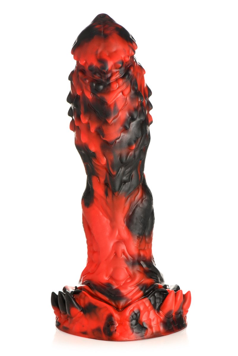 Goedkoopste Grim Reaper - Silicone Dildo - Red/Black