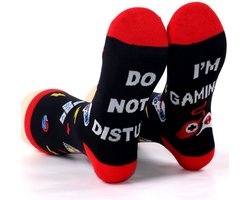 Gamer Sokken met Tekst: Do not disturb, I'm gaming - Maat 38-42 - Game sokken met Joystick, Muis, Console