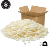 ZoeZo Design - Cire d'abeille - Wit - Granules de cire d'abeille - 5 KG - 100% Zuiver - Bougies en cire d'abeille - Faire des bougies - Fabrication d'enveloppements de cire d'abeille - Fabrication de baume à lèvres - Cire d'abeille purifiante