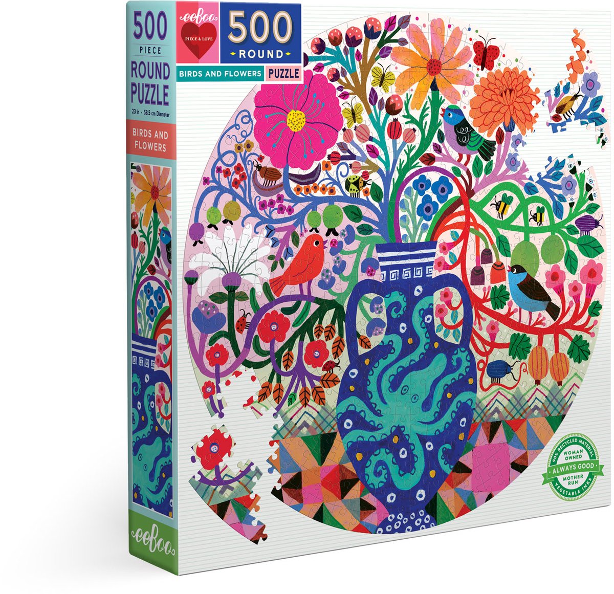 eeBoo Birds and Flowers (500)