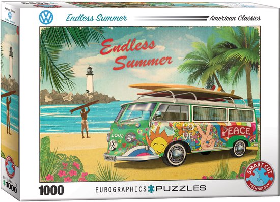 Eurographics & Volkswagen - VW Endless Summer - 1000 stukjes 68×48cm (b×h) - Legpuzzel