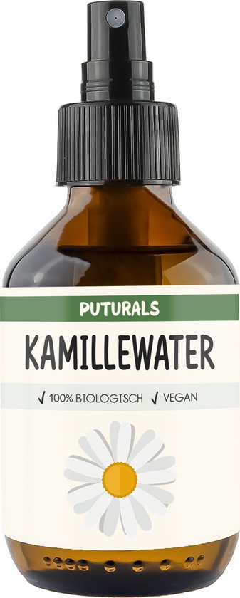 Foto: Kamillewater 100 biologisch puur 150ml geschikt voor huid en haar gebruik kamillewater als spray voor het haar of toner voor de huid kamillewater zonder alcohol puur en cosmos gecertificeerd