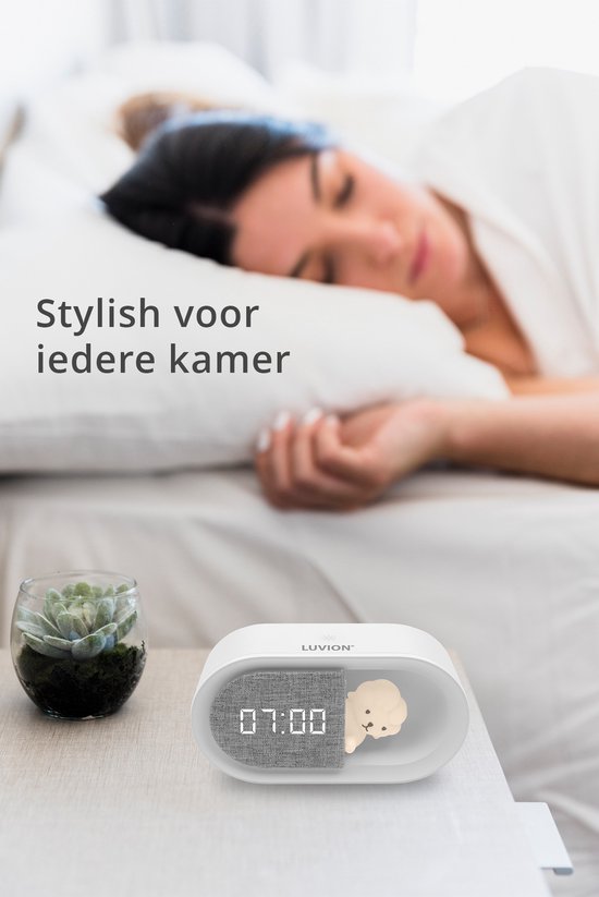 LUVION® Sheep-a-boo Slaaptrainer - Kinderwekker - Slaapwekker - Met nachtlamp functie en wekker timer - Slaaphulp voor kinderen vanaf de peuter leeftijd - Met leuk schaap nachtlampje voor baby's van LUVION — afbeelding 5