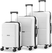 Bol.com SKYCASES Urban Adventurer - Kofferset - 3-delig - Cijferslot - 232L - Spinner wielen - Reiskoffer met Kofferslot - Licht... aanbieding