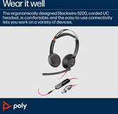 Bol.com HP Poly Headset Blackwire C5220 Stereo USB- On Ear headset Computer Stereo Zwart Noise Cancelling aanbieding